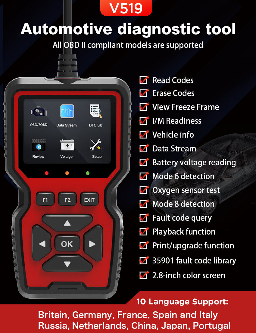 V519 OBD II Diagnostic Scanner