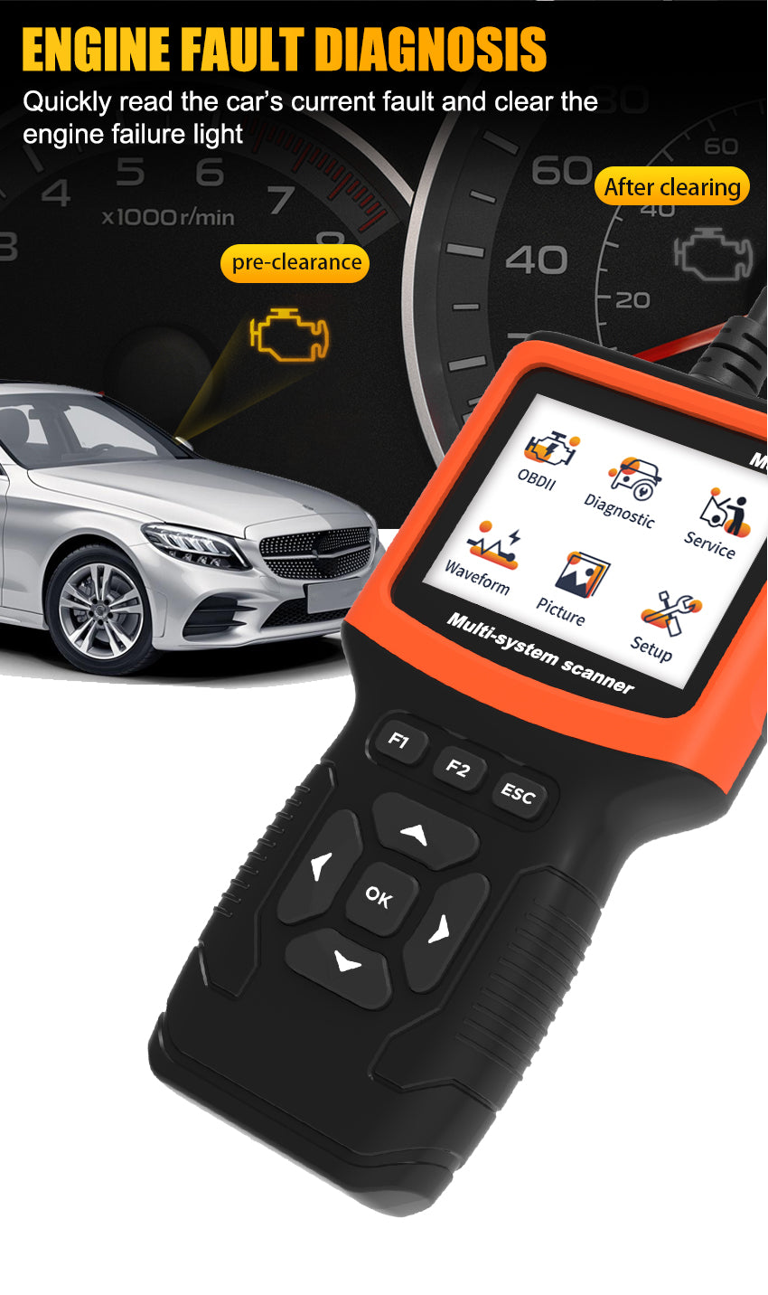 Advanced Engine, Airbag, ABS OBD II Diagnostic Scanner