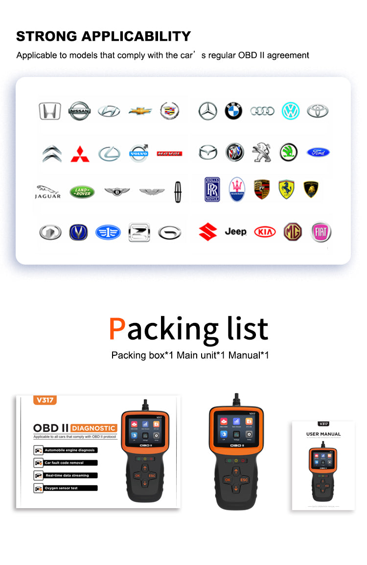 V317 OBD II Diagnostic Scanner
