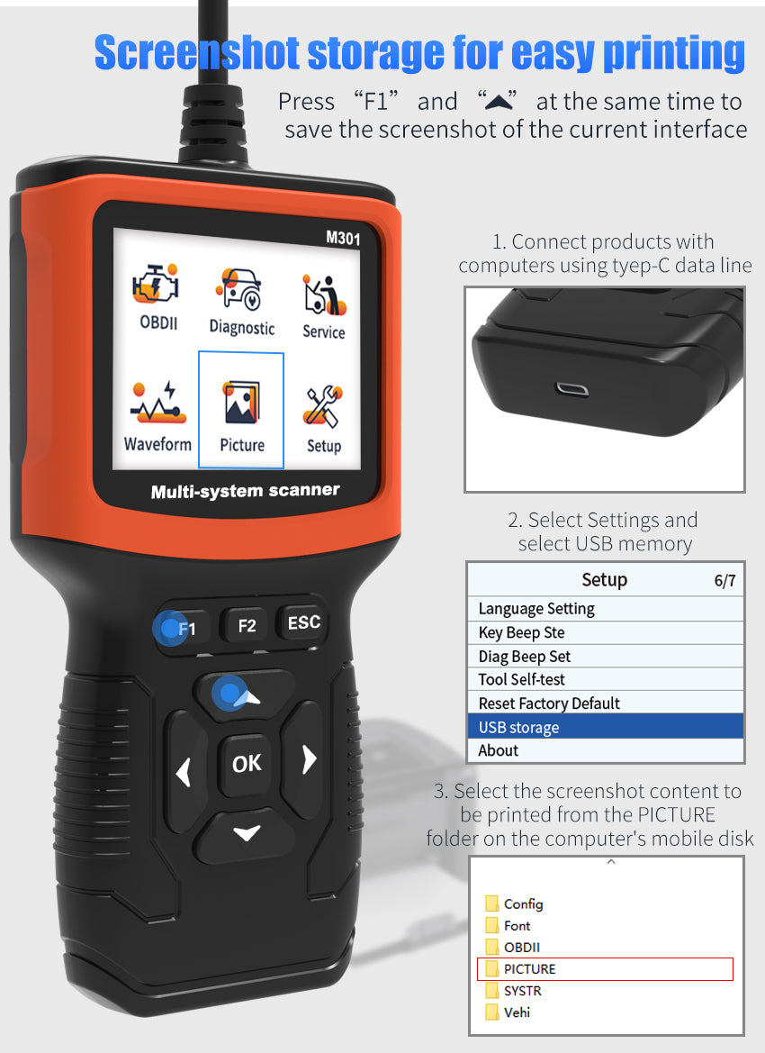 Advanced Engine, Airbag, ABS OBD II Diagnostic Scanner