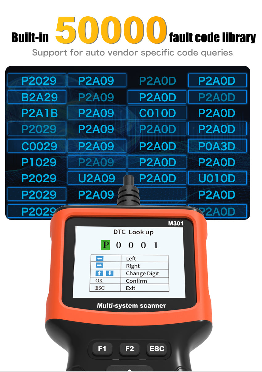 Advanced Engine, Airbag, ABS OBD II Diagnostic Scanner