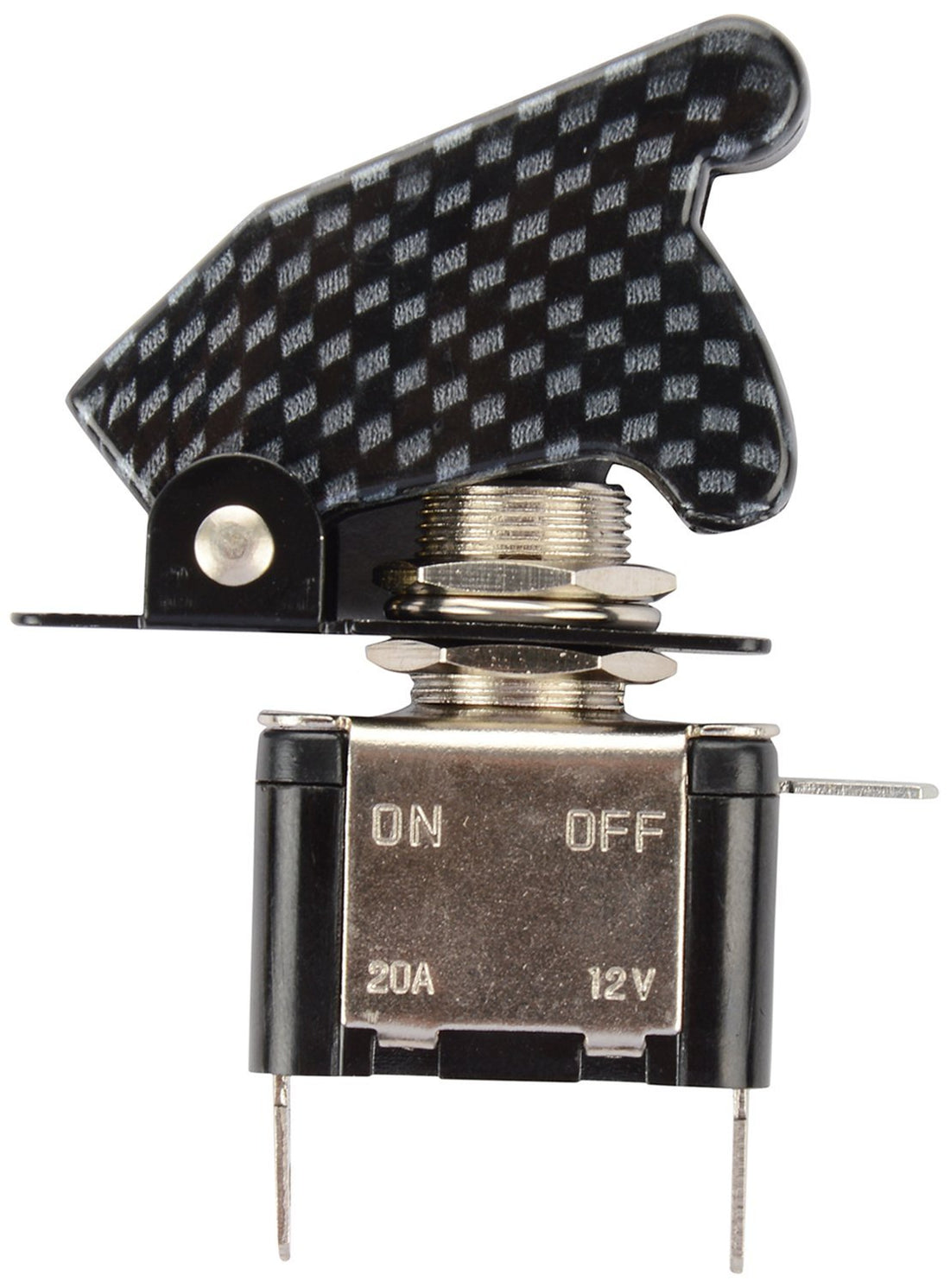 Carbon Fiber – Arming Switch with Aircraft Safety Cover & LED Light