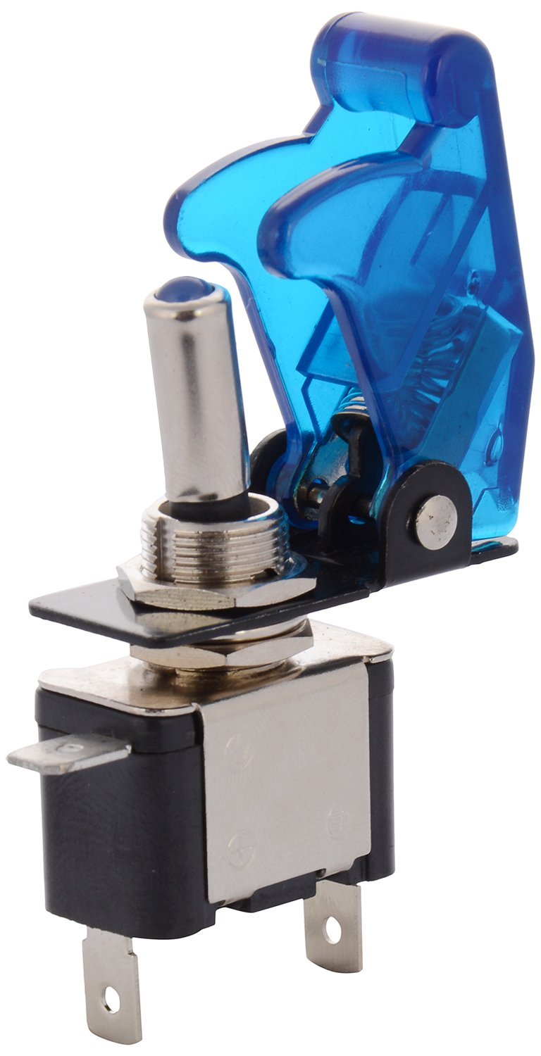 Blue – Arming Switch with Aircraft Safety Cover & LED Light
