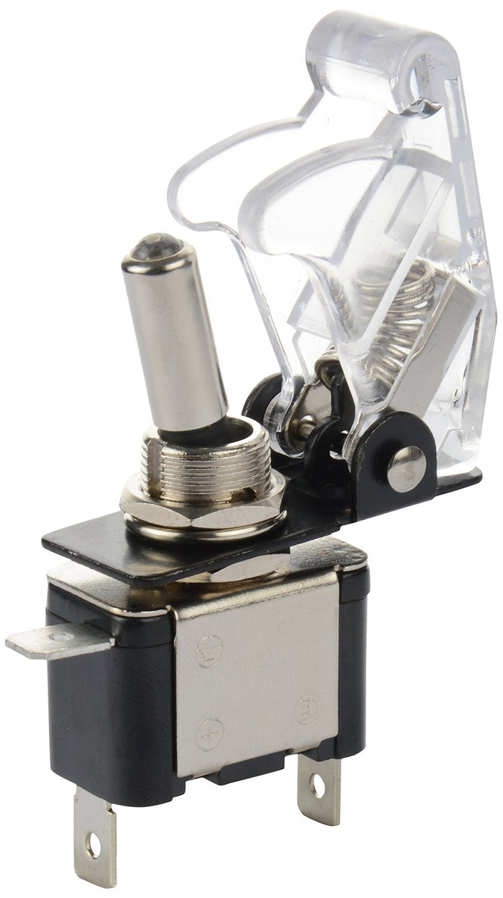 White – Arming Switch with Aircraft Safety Cover & LED Light