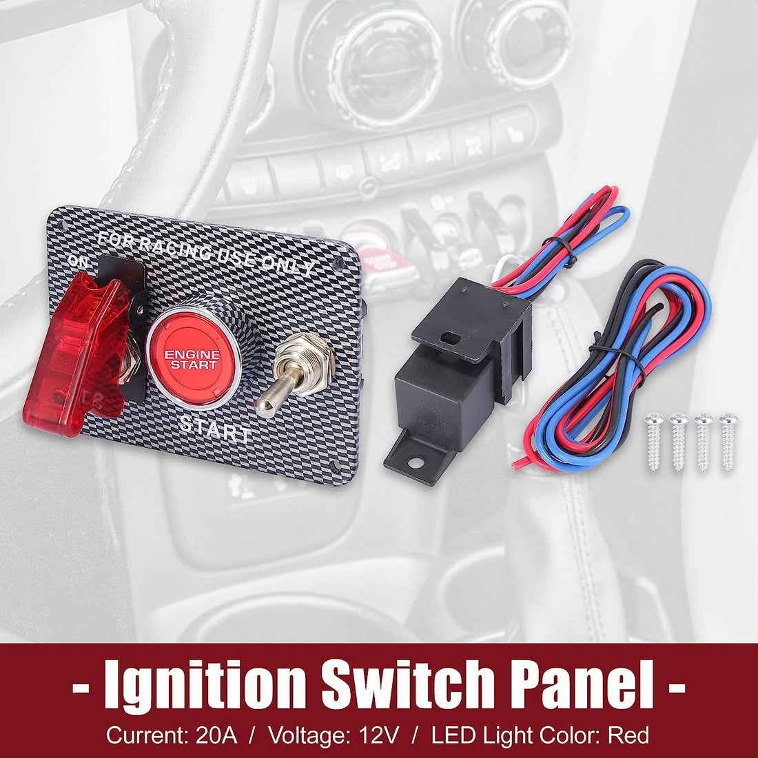 3 in 1 Arming Switch Racing Panel with Engine Start/Stop Button