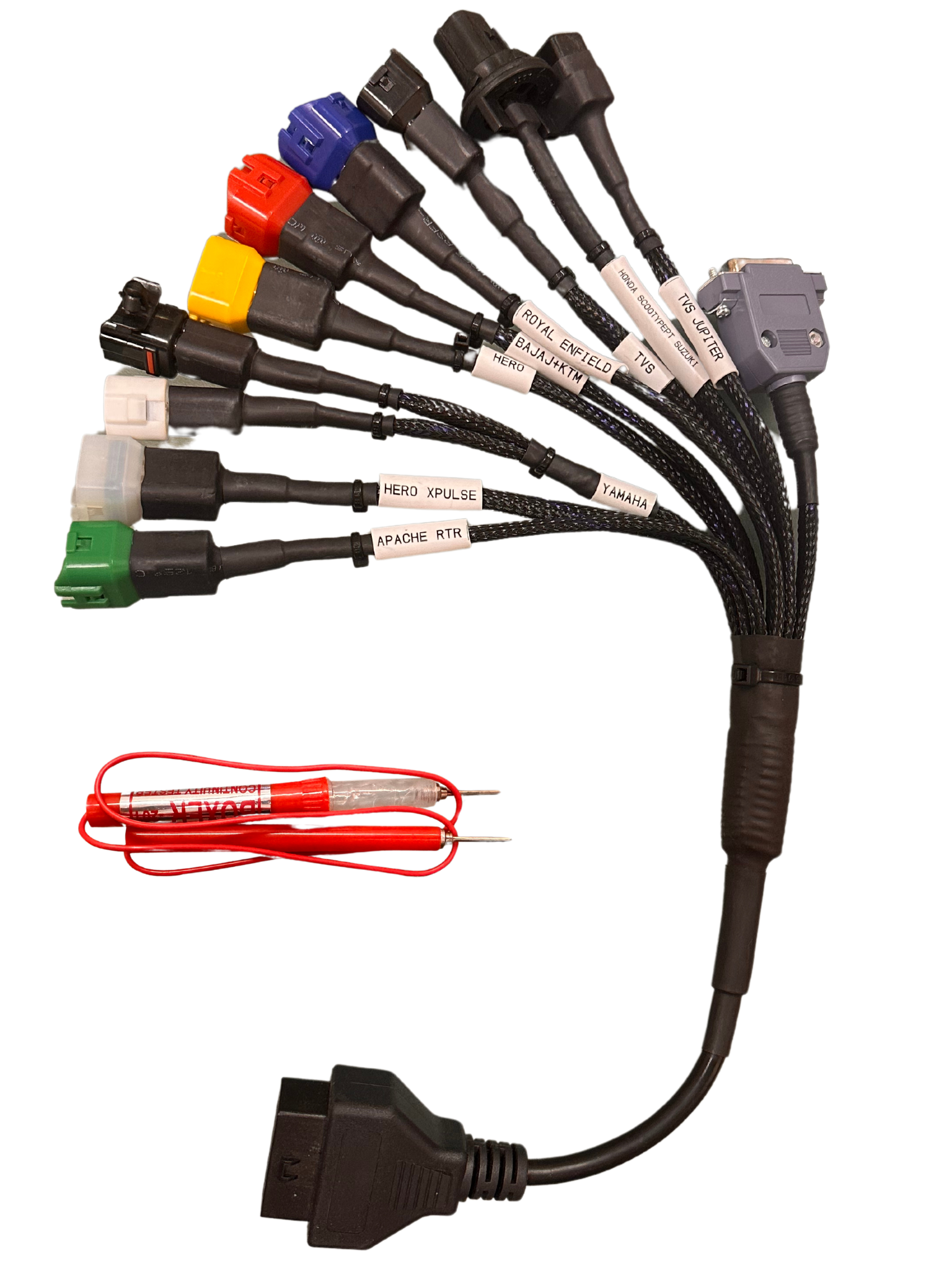 Universal 11 Coupler BS6 Bike Diagnostic Cable Set