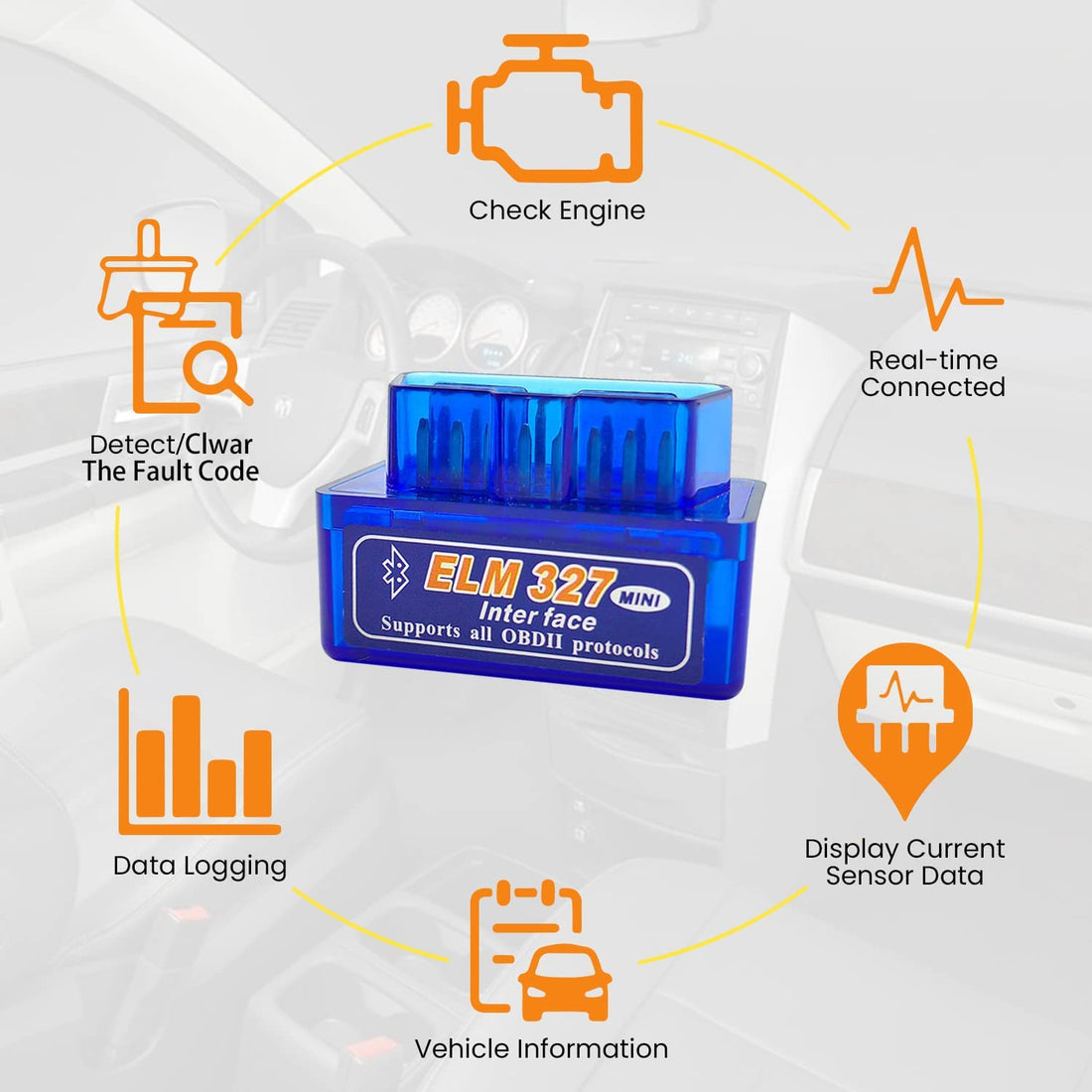 Supermini ELM 327 OBD II Vehicle Diagnostic Scanner