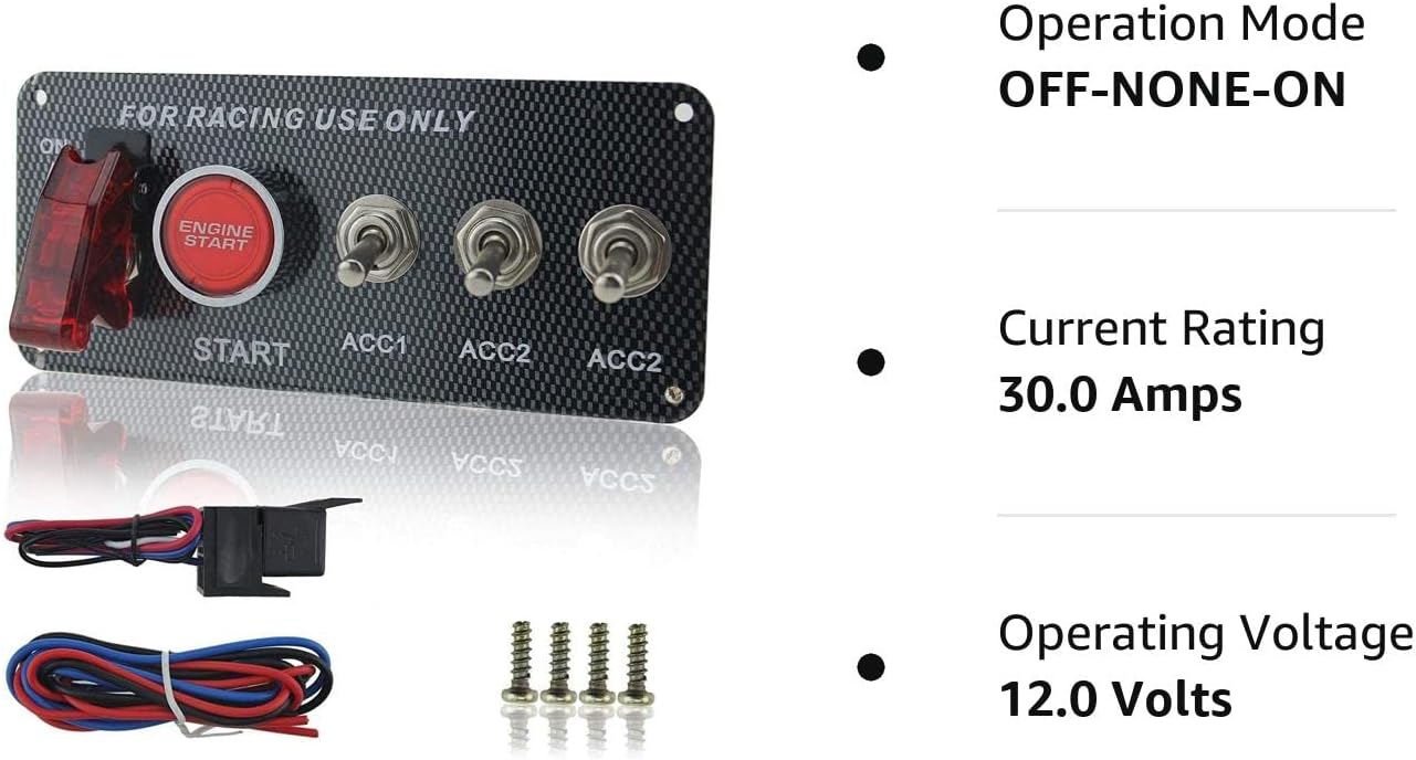 5 in 1 Arming Switch Racing Panel with Engine Start/Stop Button