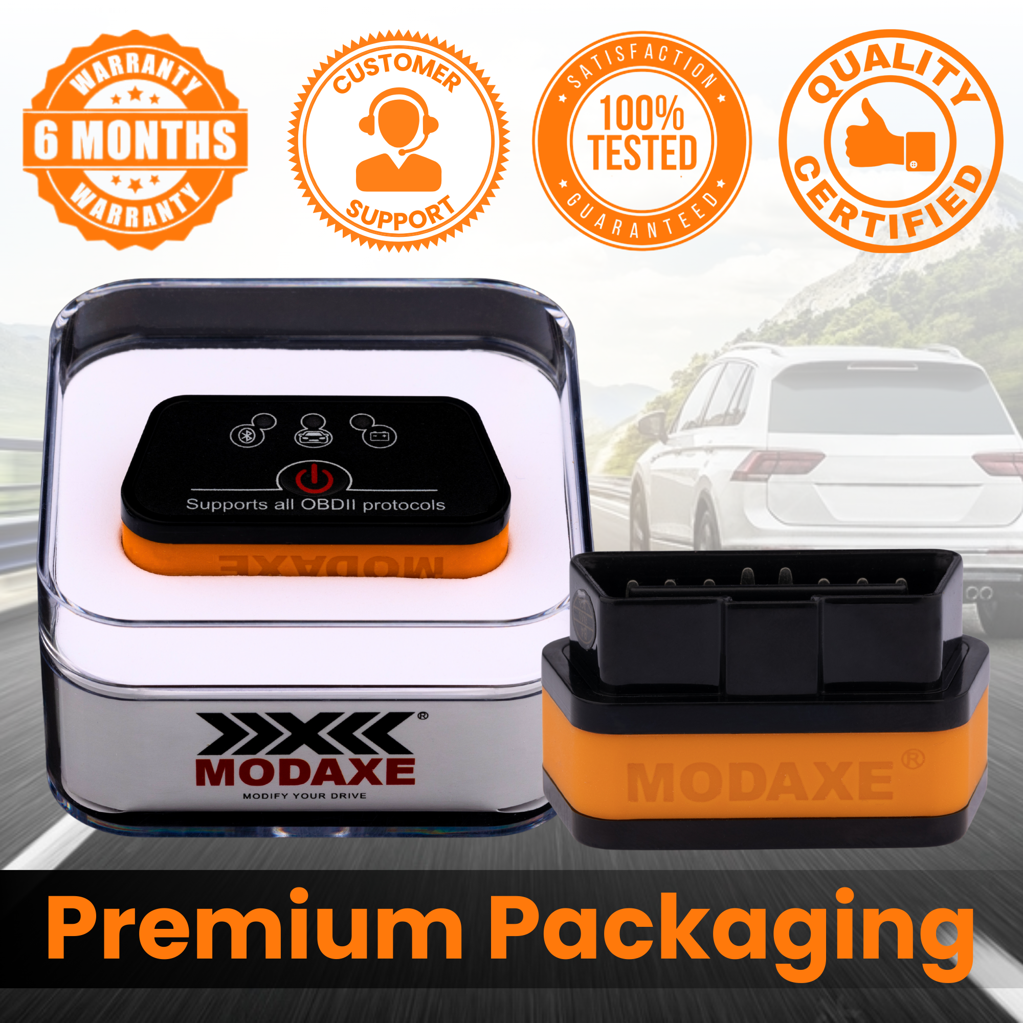 MODAXE OBD II Advanced Bluetooth 4.0 Vehicle Diagnostic Scanner