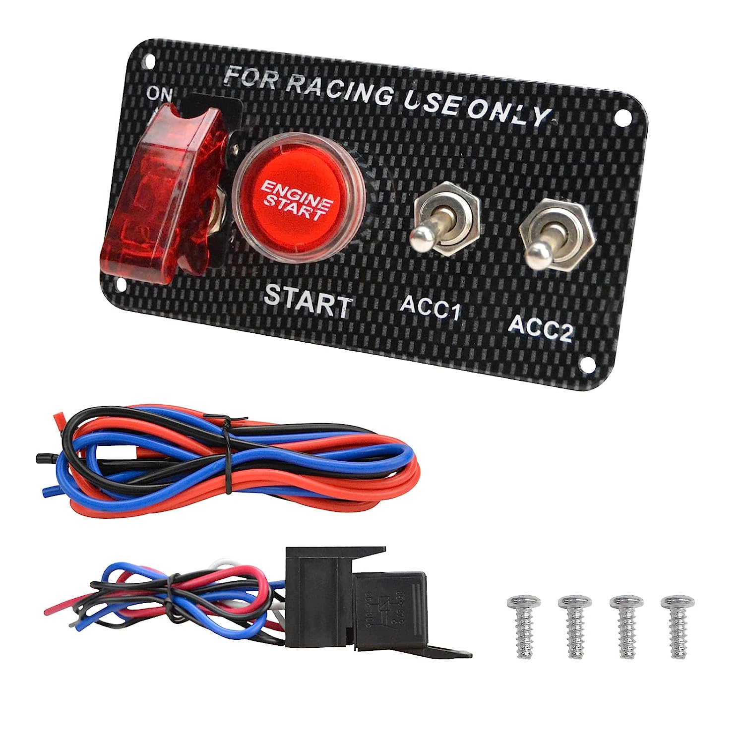 4 in 1 Arming Switch Racing Panel with Engine Start/Stop Button