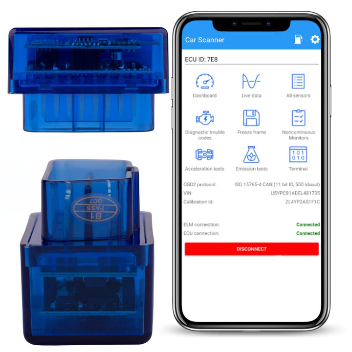 Advanced Double Chipset Supermini ELM327 Bluetooth OBD II Diagnostic Scanner
