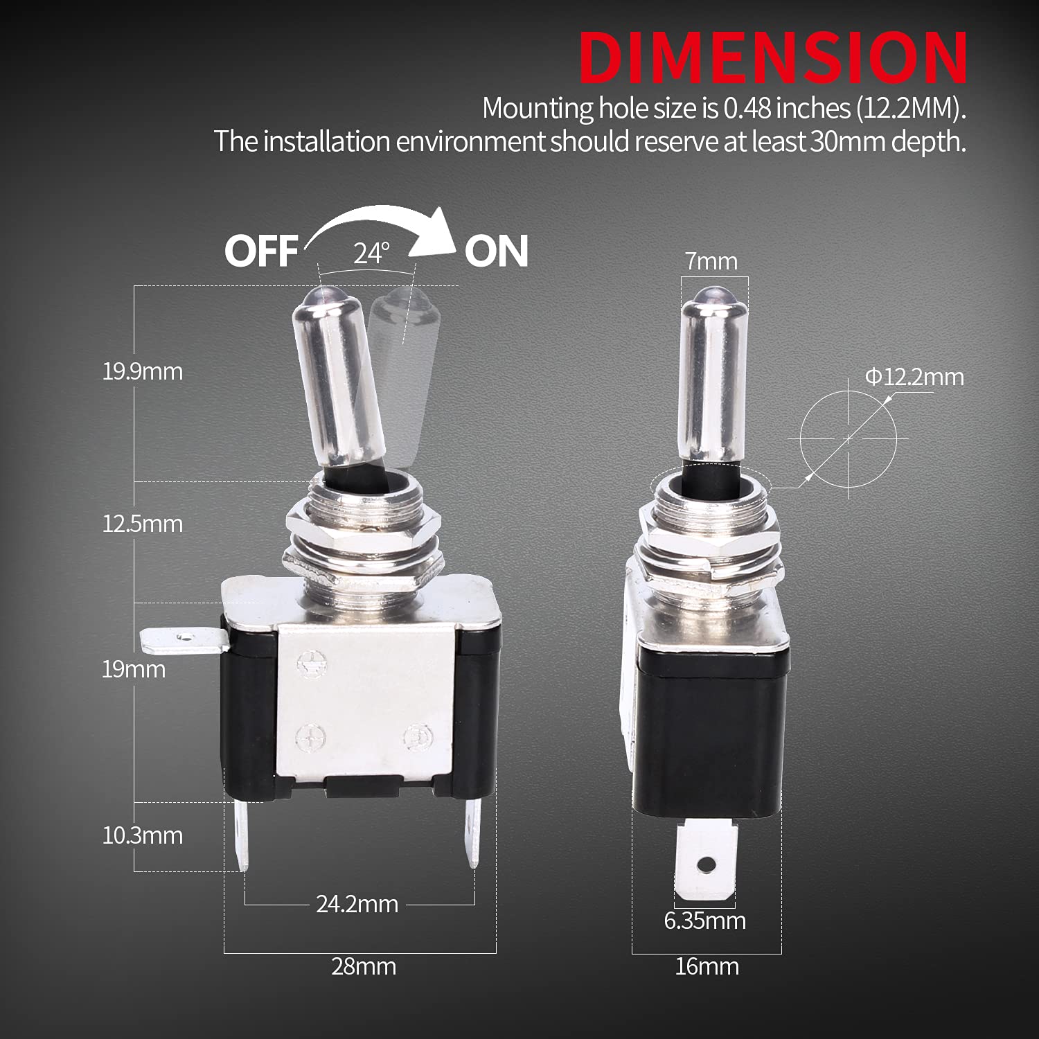 Red – Arming Switch with Aircraft Safety Cover & LED Light