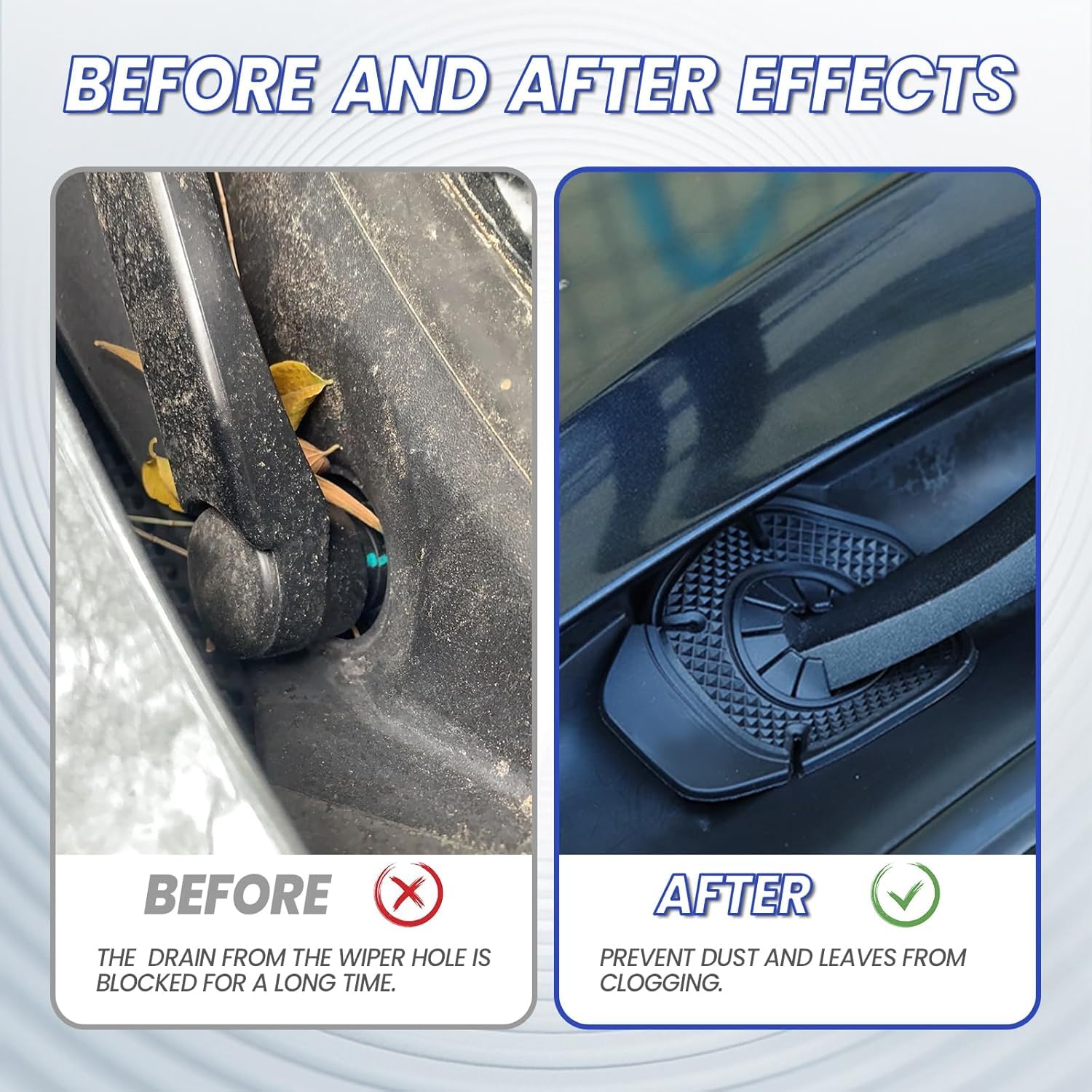 Universal Silicone Windshield Wiper Hole Cover for Cars