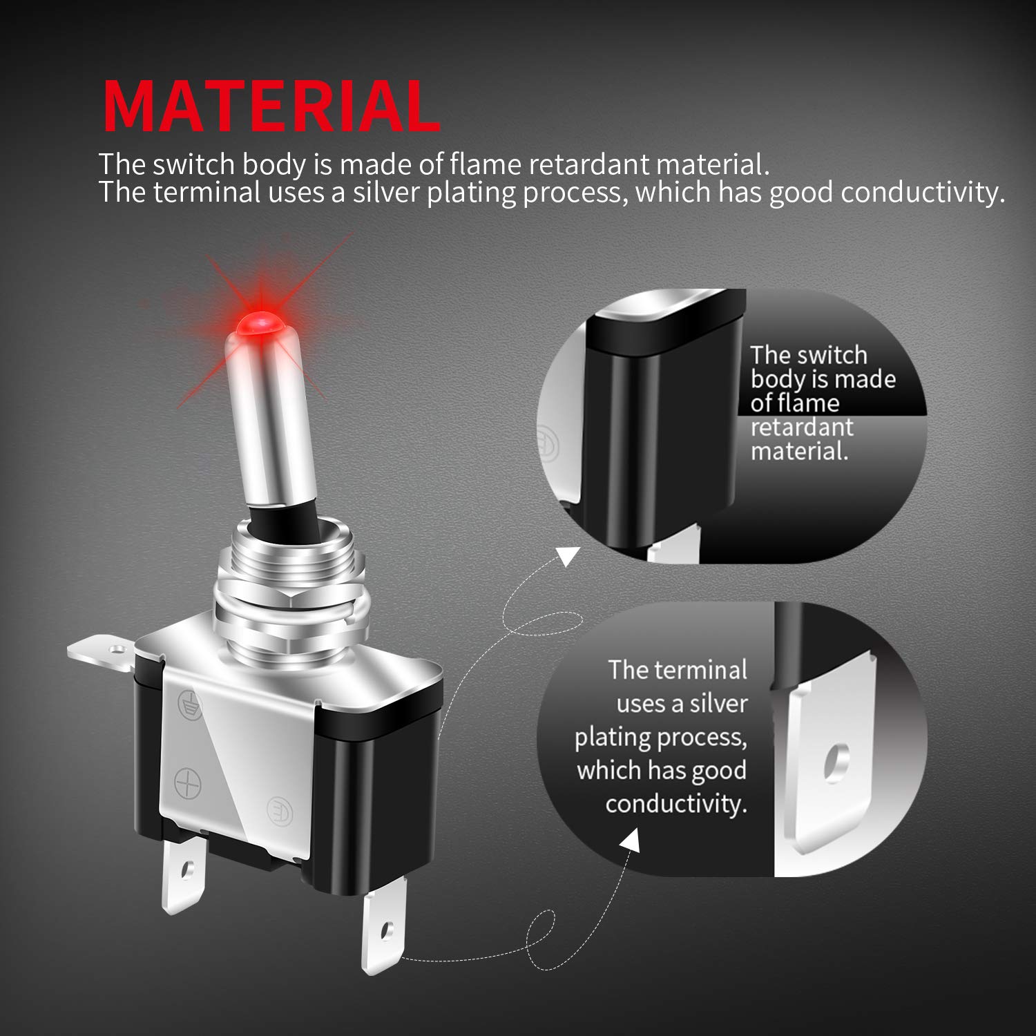 Red – Arming Switch with Aircraft Safety Cover & LED Light