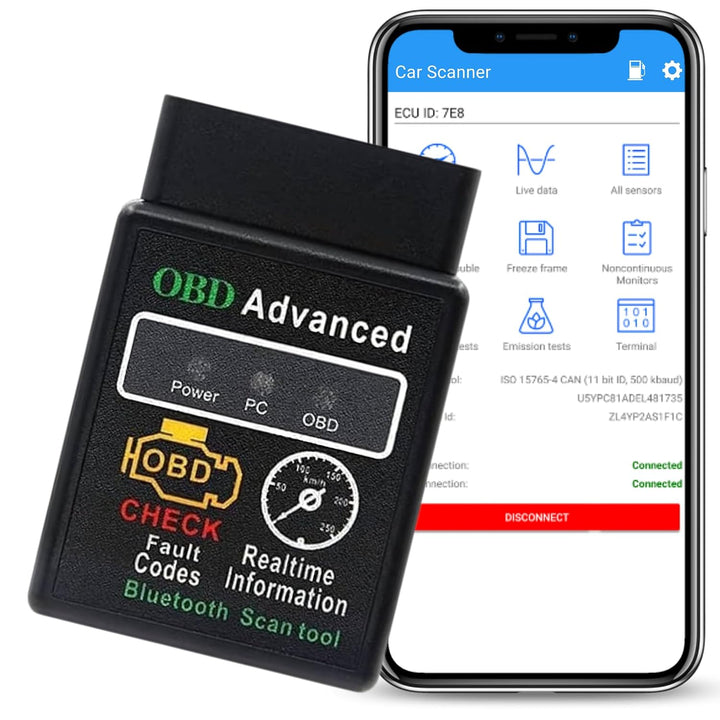 Advanced Bluetooth OBDII Car Scanner & Code Reader OBD2 Diagnostic Tool