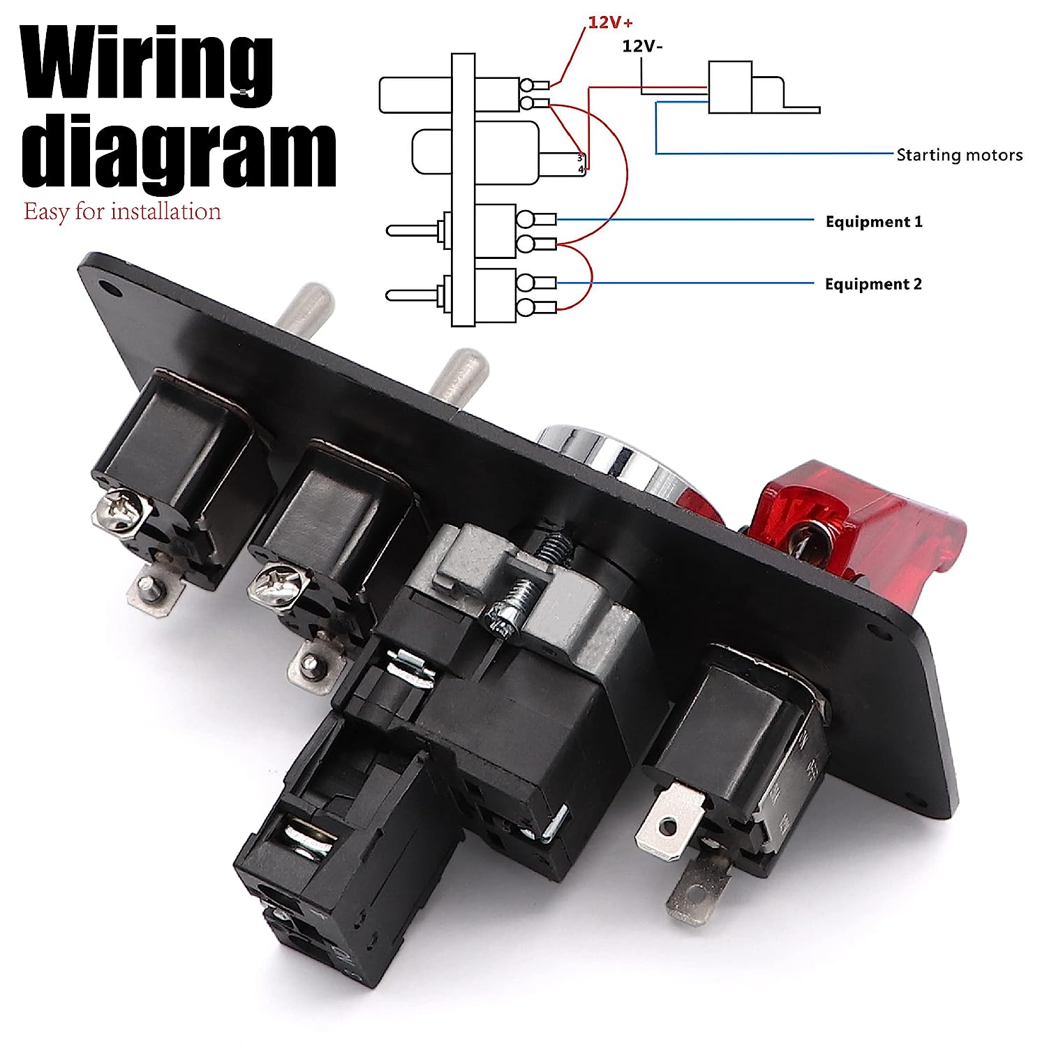 4 in 1 Arming Switch Racing Panel with Engine Start/Stop Button
