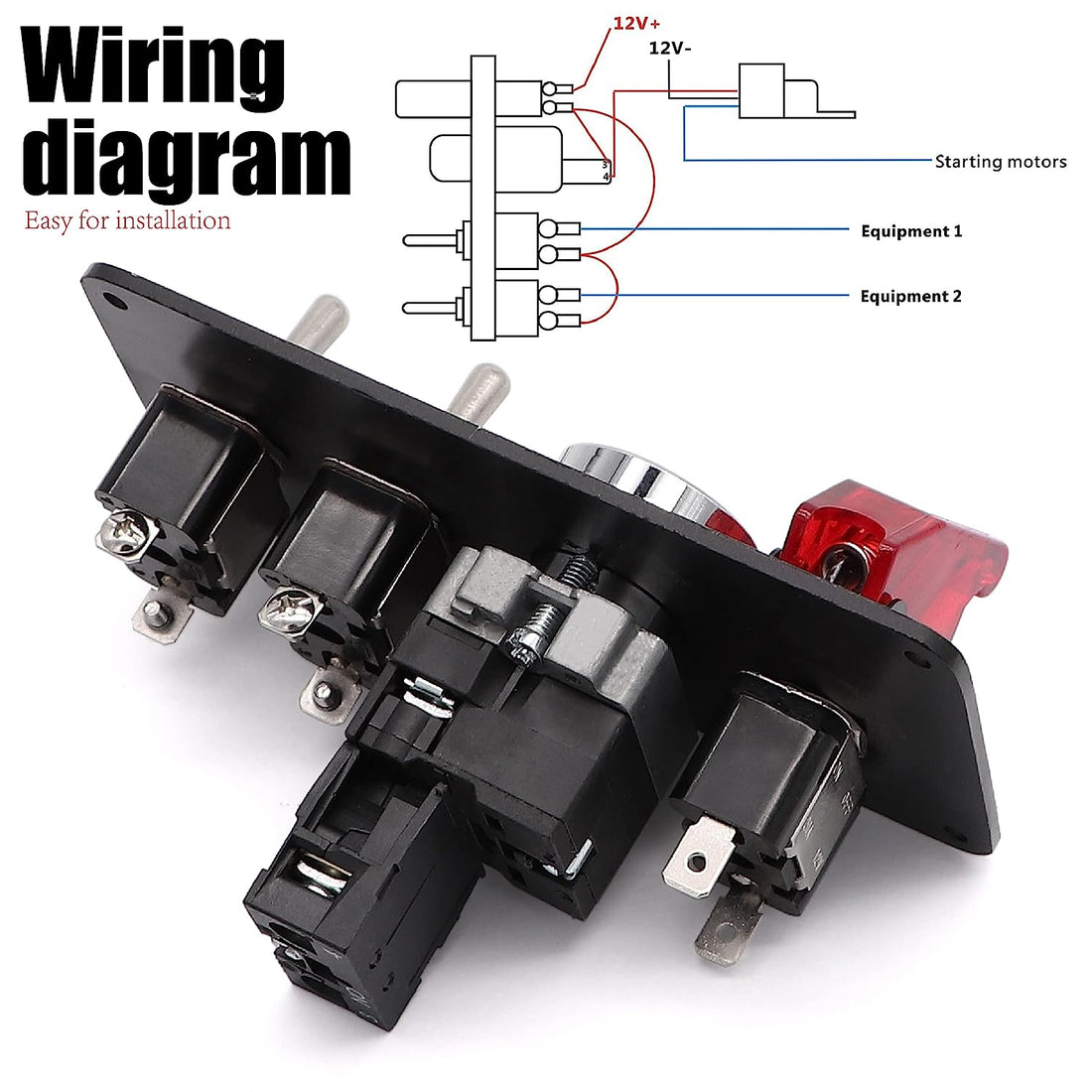 4 in 1 Arming Switch Racing Panel with Engine Start/Stop Button