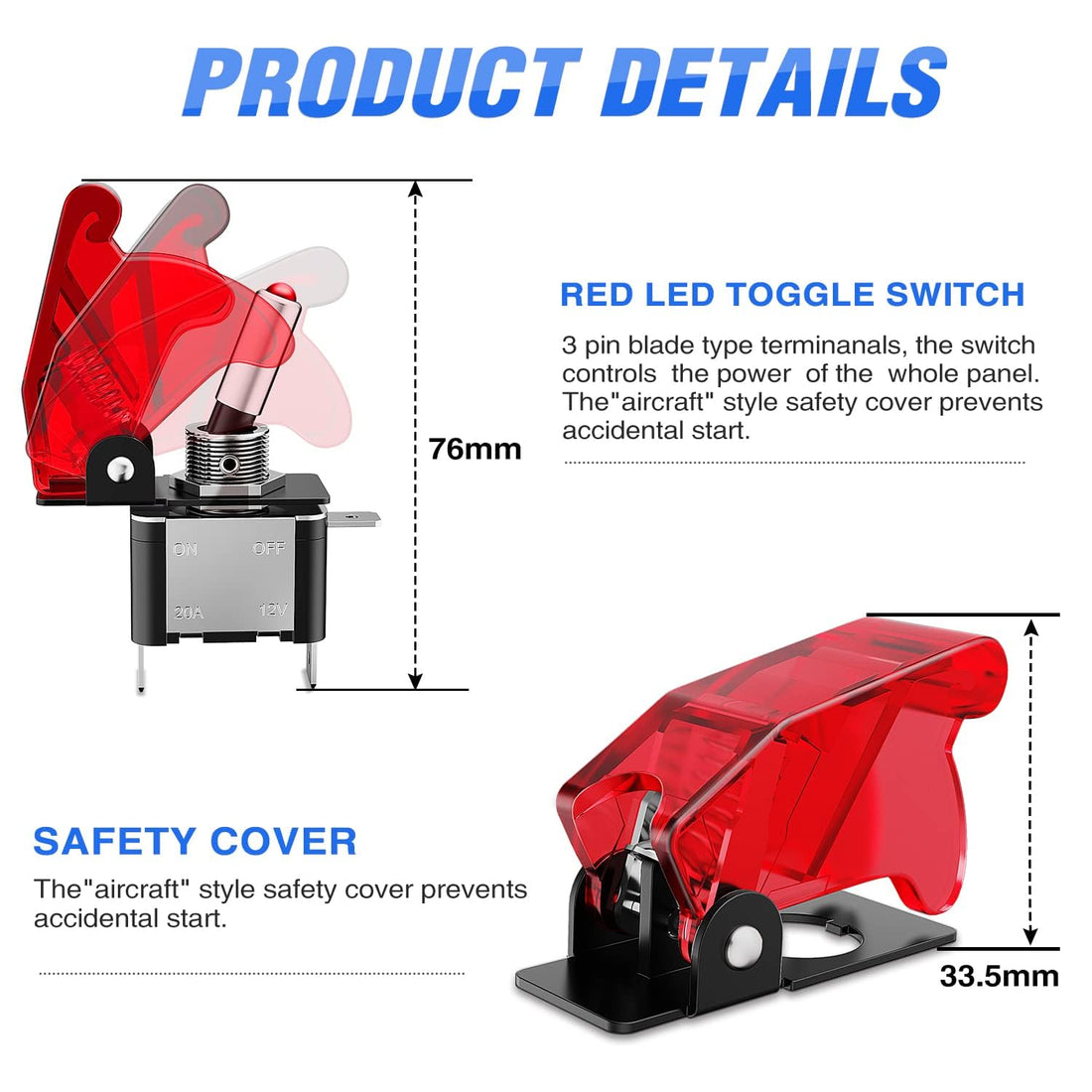 3 in 1 Arming Switch Racing Panel with Engine Start/Stop Button