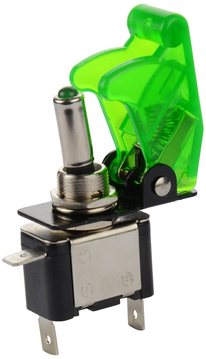 Green – Arming Switch with Aircraft Safety Cover & LED Light