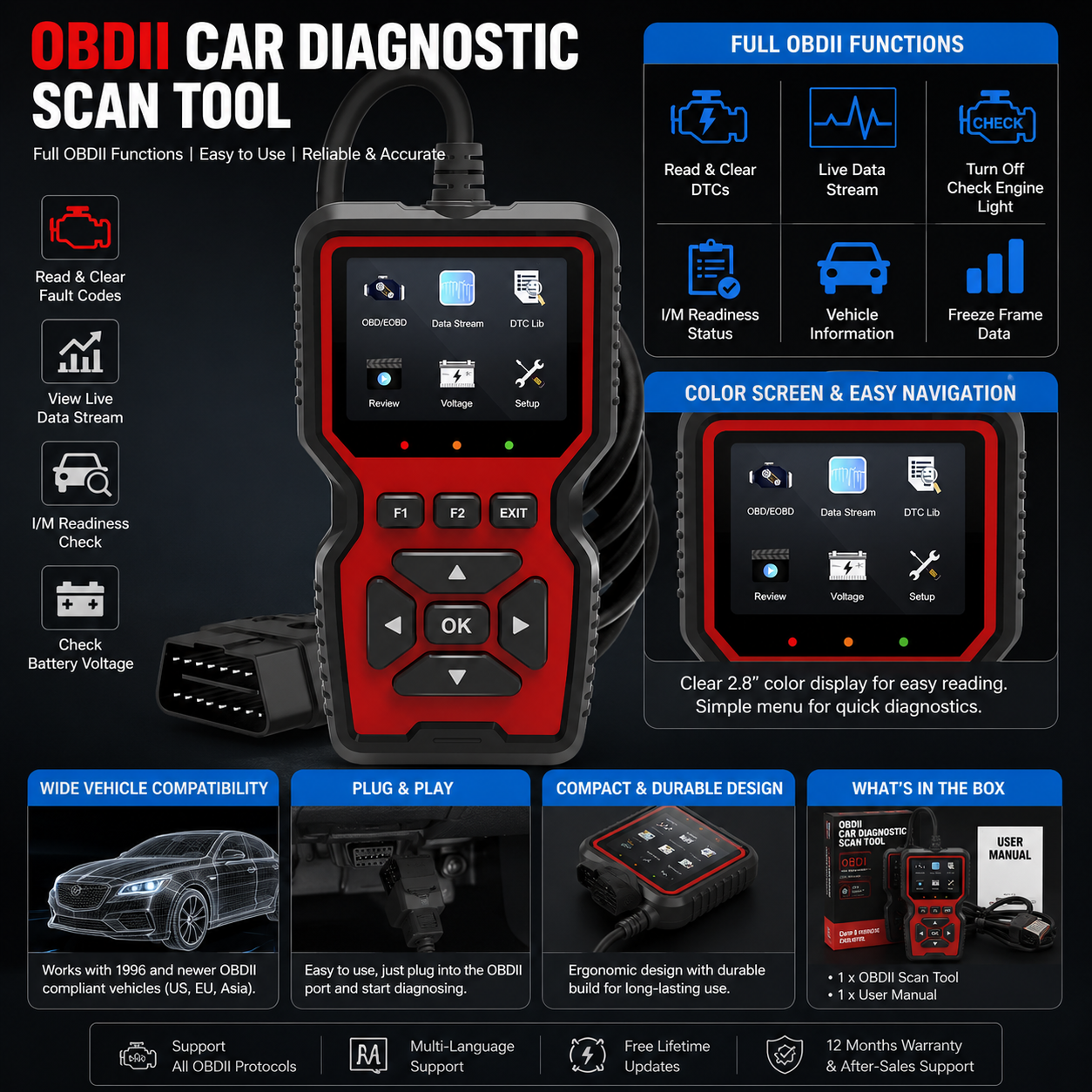 V519 OBD II Diagnostic Scanner