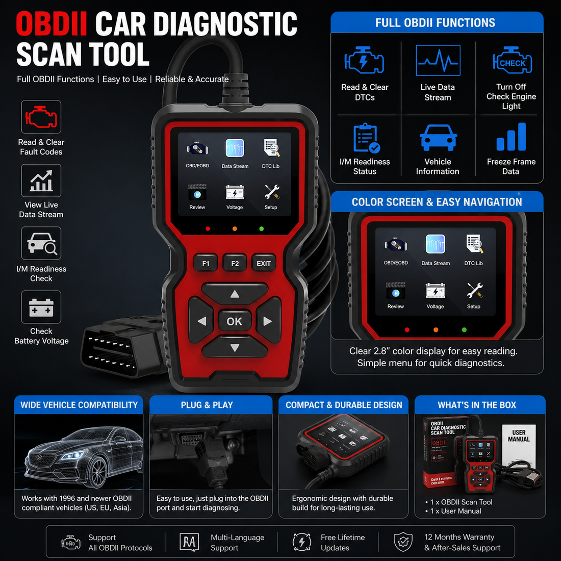V519 OBD II Diagnostic Scanner